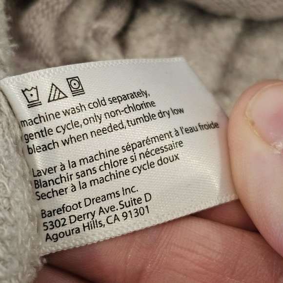 Barefoot Dreams XS/S Bamboo Chic Lite Circle Lounge Cardigan Cream Gray Neutral - Picture 9 of 9